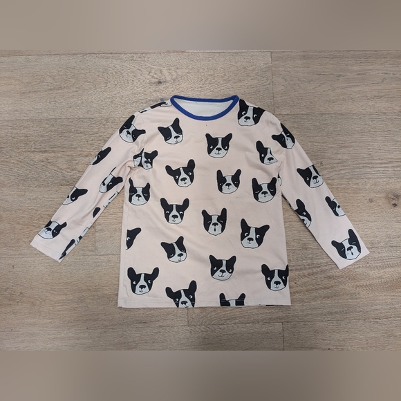 8Y Tiny Cottons French bulldog pattern 🐶 swim rash guard Long sleeves - Picture 1 of 7